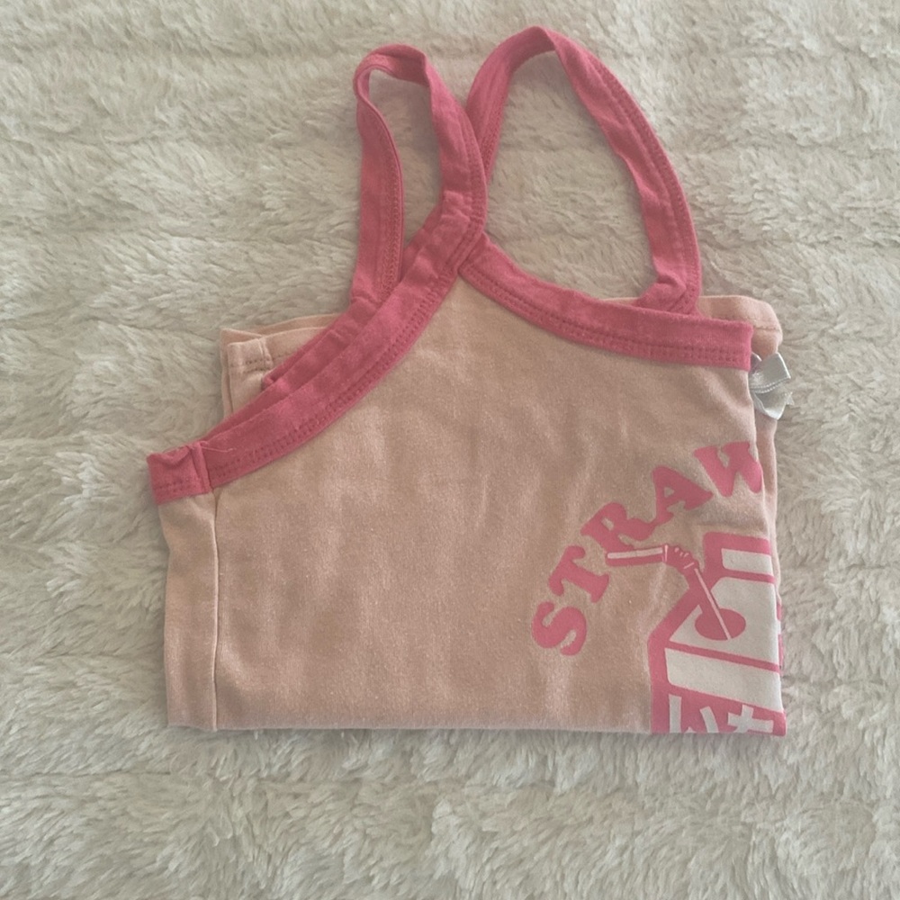 Hot Topic Strawberry Milk cropped tank top.                  Size: Small